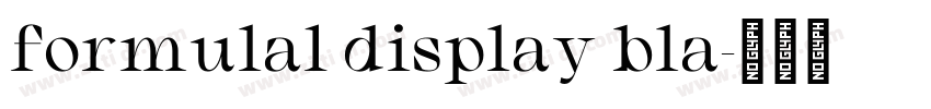 formula1 display bla字体转换